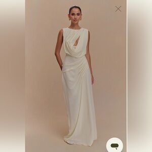 Meshki - Oria Chiffon Maxi Dress - Ivory